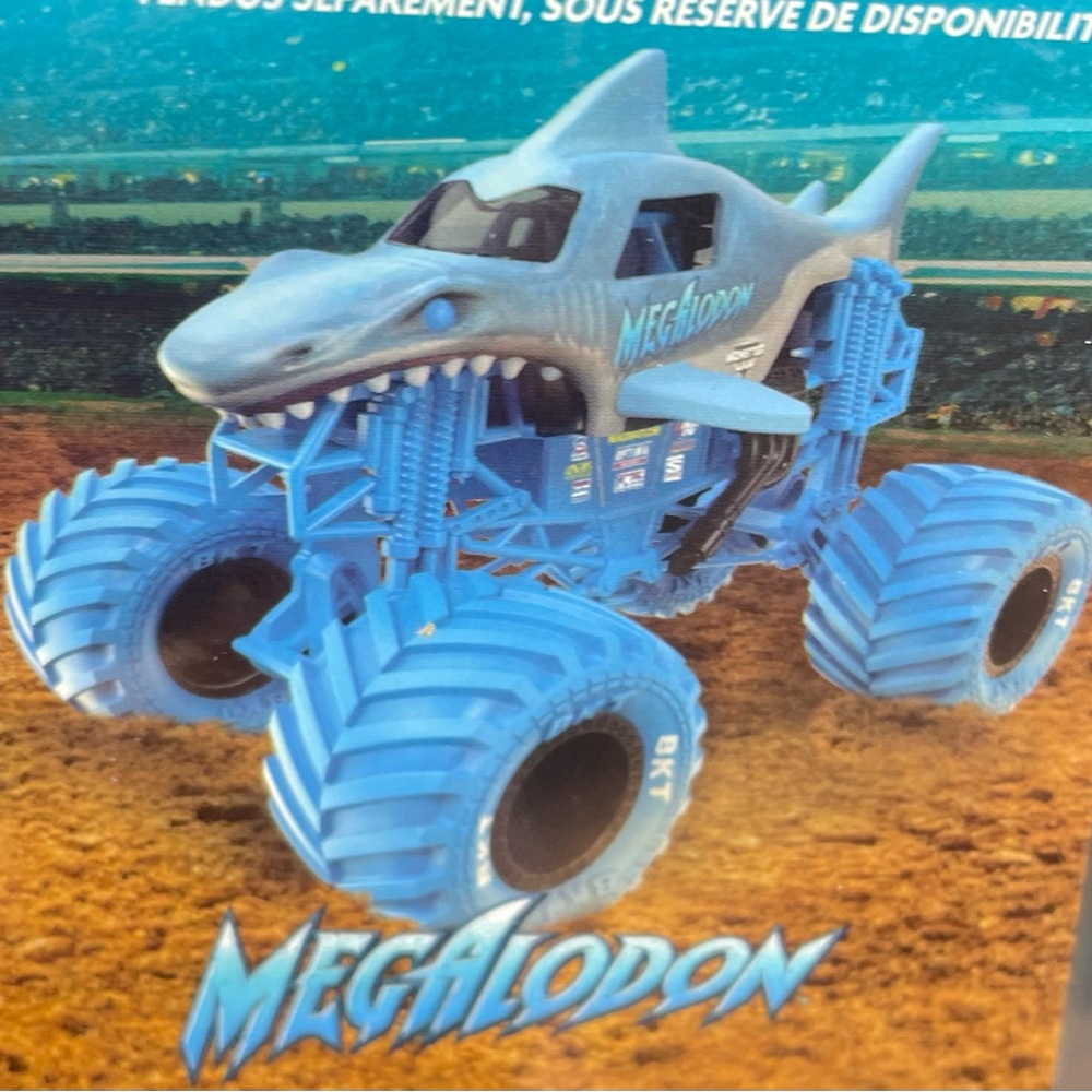 Die Cast Truck Monster Jam Megalodon, Nitro Neon Series 1:24 Scale (#8830) - Picture 10 of 13